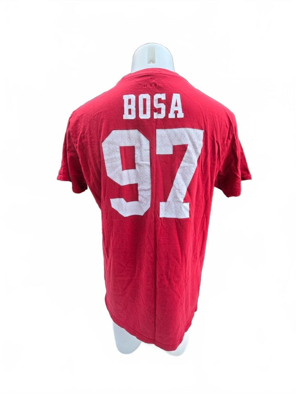 Fanatics San Francisco 49ers #97 Bosa Men's Red Short Sleeve T-Shirt Large